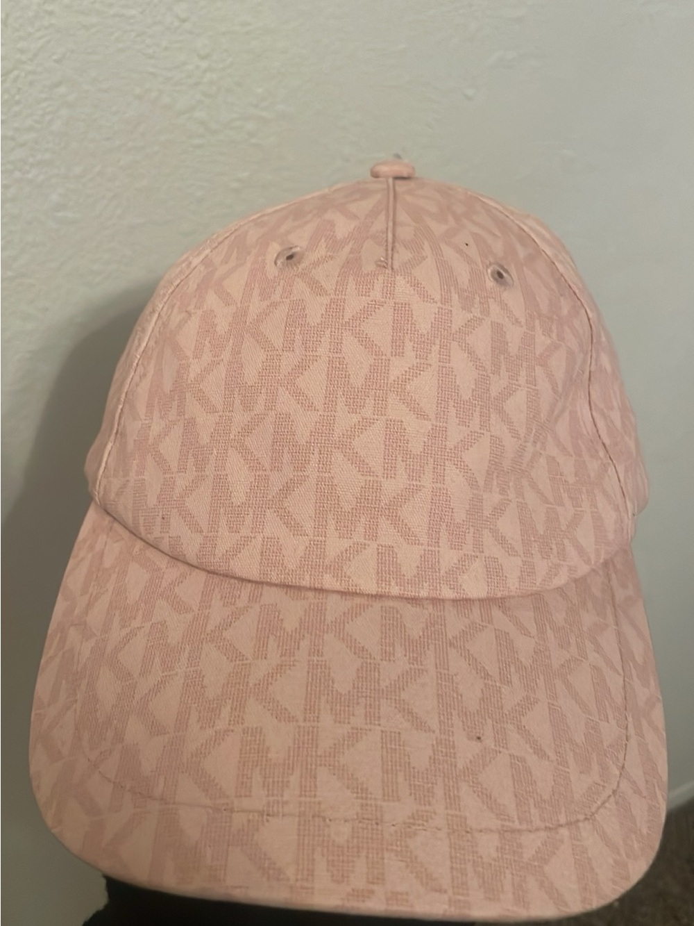 NWT Michael Kors Blush Pink MK Monogram Baseball Cap